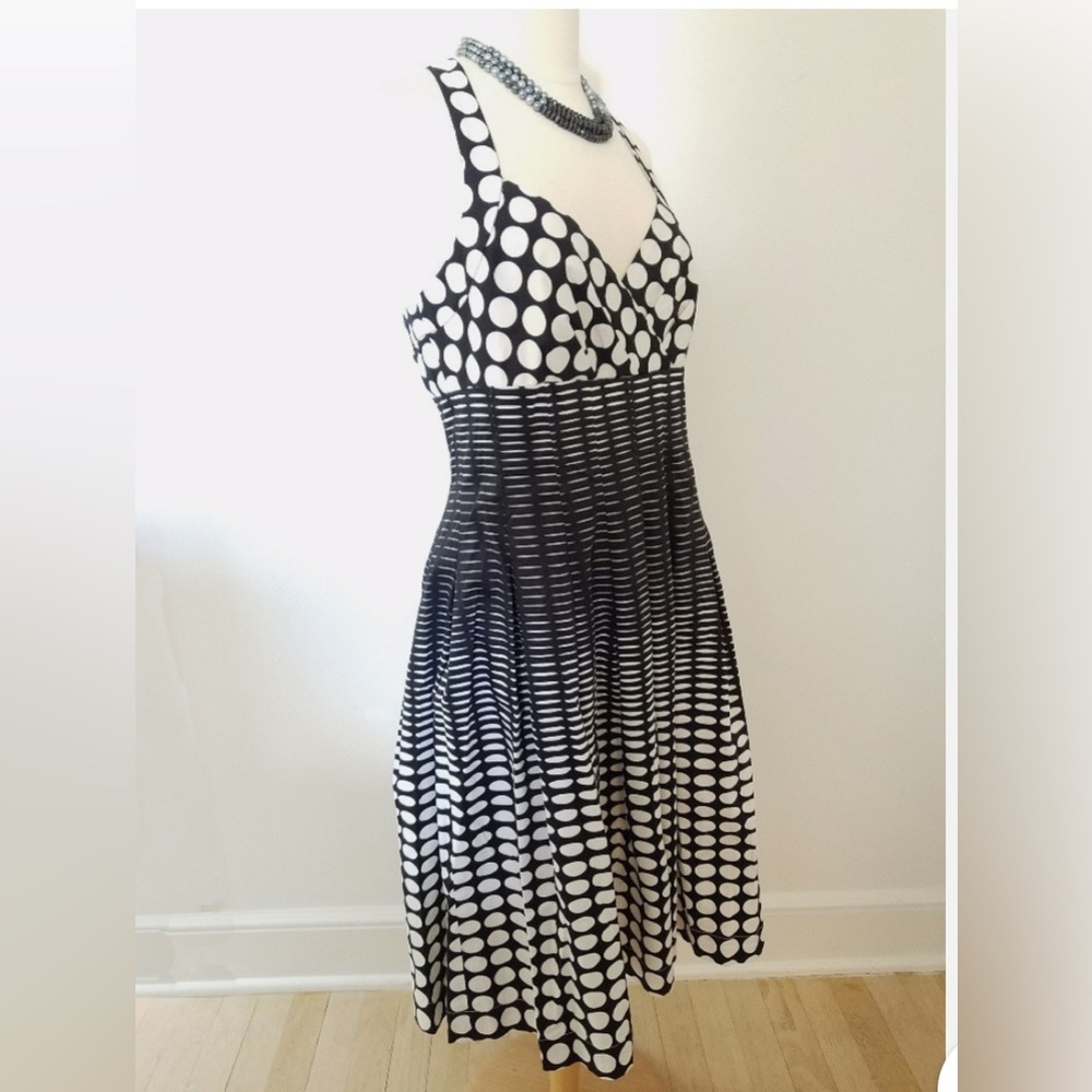 Calvin Klein Black and White Polka Dot Dress - Picture 4 of 5